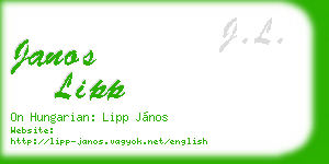 janos lipp business card